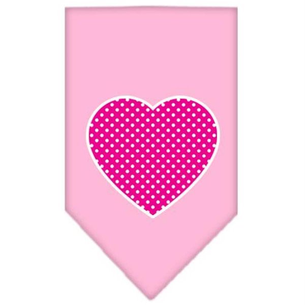 Unconditional Love Pink Swiss Dot Heart Screen Print Bandana Light Pink Small UN786072